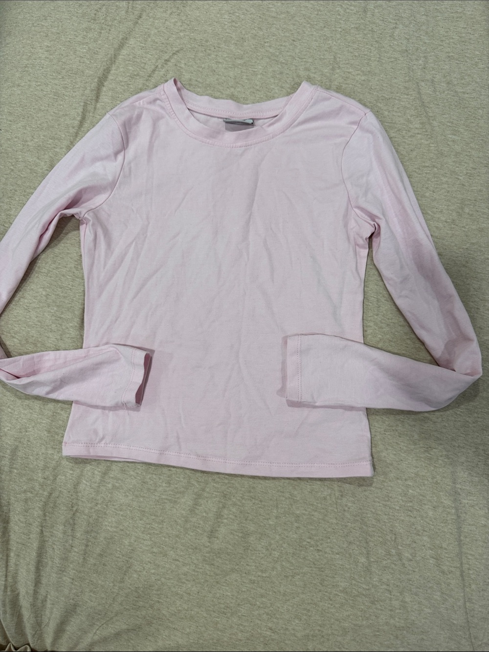🔴5 for $25 Long-Sleeve Pink Cotton Tee